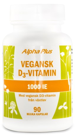 Alpha Plus Vegansk D3 Vitamin 1000 IE - Alpha Plus