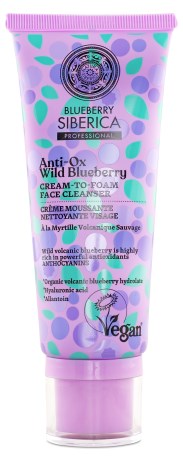 Anti-OX Wild Blueberry Cream-to-foam Face Cleanser, Smink - Natura Siberica