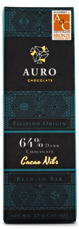 Auro Heritage 64% Dark Chocolate with Cacaonibs, Livsmedel - Auro