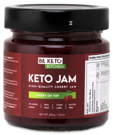 Miniatyrbild BeKeto KETO Jam, Cherry on Top, 200 g