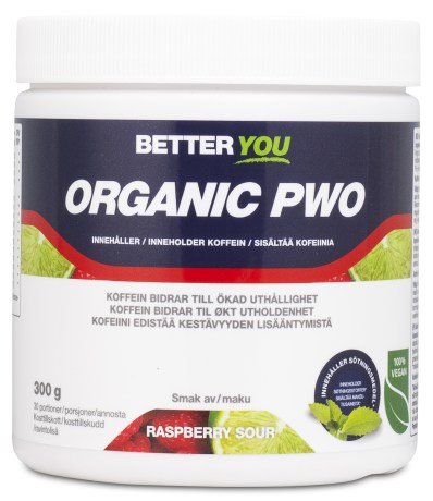 Miniatyrbild Better You Organic PWO, Raspberry / Sour, 300 g