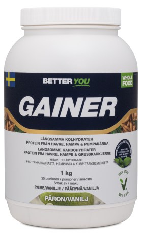 Miniatyrbild Better You Vegetarisk Gainer, Vanilj/p�ron, 1 kg