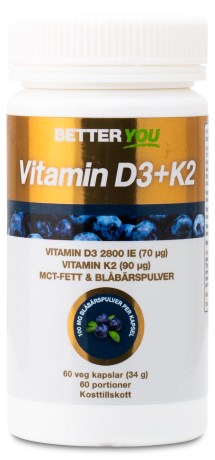 Miniatyrbild Better You Vitamin D3 + K2, 60 kaps