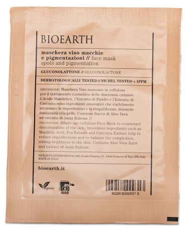 Bioearth Sheetmask Spots and Pigmentation - Bioearth