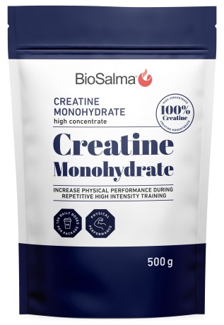 Miniatyrbild BioSalma Creatine Monohydrate 100%, Naturell, 500 g