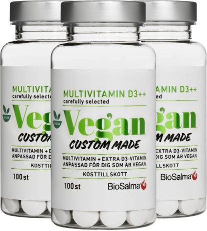 Miniatyrbild BioSalma Multivitamin Vegan D3-vitamin ++, 300 tabl