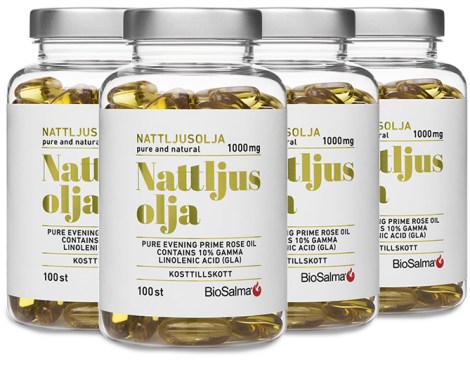 Miniatyrbild BioSalma Nattljusolja 10% GLA 1000 mg, 400 kaps