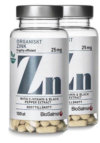 Miniatyrbild BioSalma Organiskt Zink 25mg, 200 tabl
