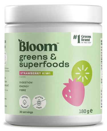 Miniatyrbild BLOOM Greens & Superfoods, Strawberry Kiwi, 180 g