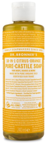 Dr Bronner Pure Castile Liquid Soap Citrus - Dr Bronner