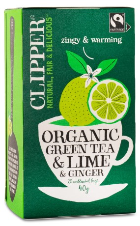Clipper Green Tea Lime & Ginger EKO, Livsmedel - Clipper