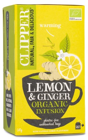 Miniatyrbild Clipper Tea Lemon & Ginger Infusion EKO, 20 p�sar