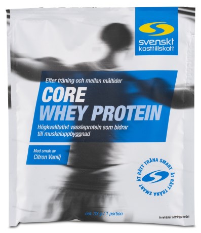 Miniatyrbild Core Whey Protein Portionsp�se, Citron/Vanilj, 33 g