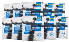Miniatyrbild Core Whey Protein Portionsp�se, Jordgubb Milkshake L�tts�tad, 10-pack