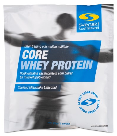 Miniatyrbild Core Whey Protein Portionsp�se, Jordgubb Milkshake L�tts�tad, 33 g