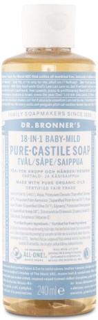 Dr Bronner Pure Castile Liquid Soap Baby Unscented - Dr Bronner
