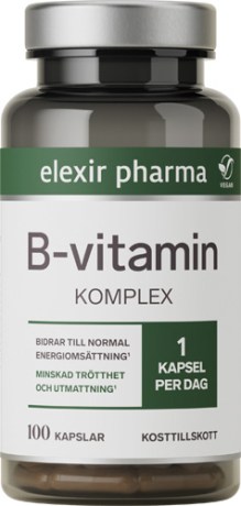 Miniatyrbild Elexir Pharma B-vitamin Komplex, 100 kaps