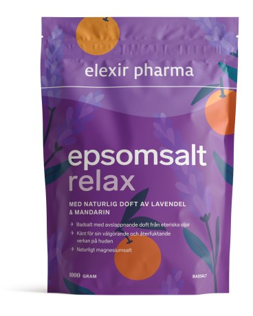 Miniatyrbild Elexir Pharma Epsomsalt med doft, 1000 g, Relax