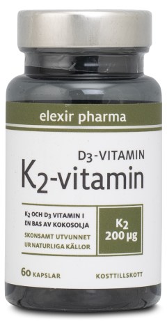 Miniatyrbild Elexir Pharma K2+D3, 60 kaps