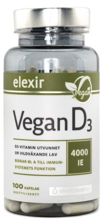 Elexir Pharma D3-Vitamin Vegan 4000IE - Elexir Pharma