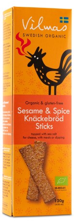 Miniatyrbild Fjllbergets Bageri Vilmas Knckesticks - Kort Datum, Chili & Sesam, 120 g