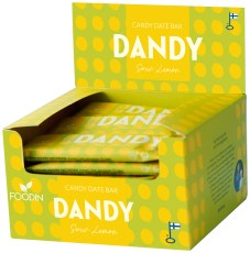 Miniatyrbild Foodin Dandy Candy Date Bar, Sour Lemon, 18-pack