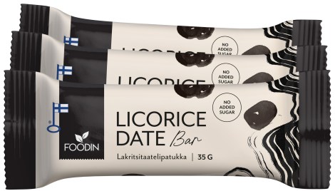 Miniatyrbild Foodin Licorice Date Bar, Orginal, 3-pack