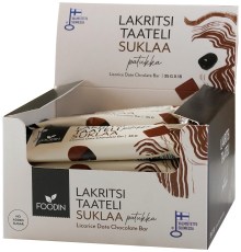 Miniatyrbild Foodin Licorice Date Bar, Chocolate, 18-pack