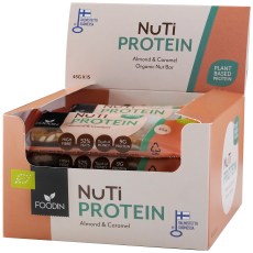 Miniatyrbild Foodin NUTI Protein Bar Organic, Almond & Caramel, 15-pack