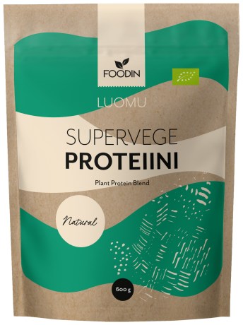 Miniatyrbild Foodin Supervege Vegan Protein Blend Organic, Natural, 600 g