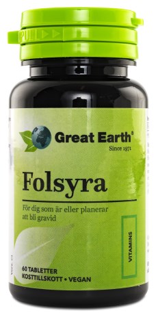 Great Earth Folsyra Vegan - Great Earth
