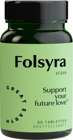 Miniatyrbild Great Earth Folsyra Vegan, 60 tabl