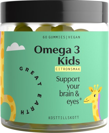 Miniatyrbild Great Earth Omega 3 Kids, Citron, 60 Gummies