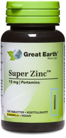 Great Earth Super Zinc 15 mg - Great Earth