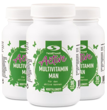 Miniatyrbild Healthwell Active Multivitamin Man, 270 kaps