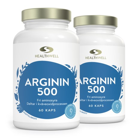 Miniatyrbild Healthwell Arginin 500, 120 kaps
