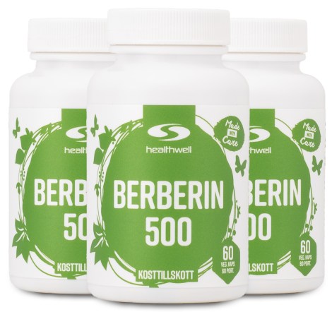 Miniatyrbild Healthwell Berberin 500, 180 kaps