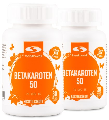 Miniatyrbild Healthwell Betakaroten 50, 60 kaps