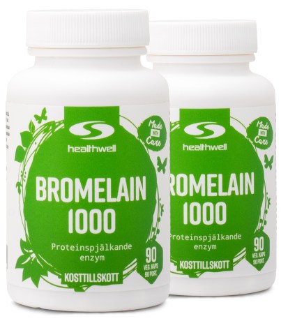 Miniatyrbild Healthwell Bromelain 1000, 180 kaps