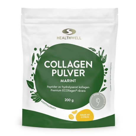 Miniatyrbild Healthwell Collagen Pulver Marint, Citrus, 200 g