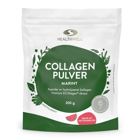 Miniatyrbild Healthwell Collagen Pulver Marint, Vattenmelon, 200 g