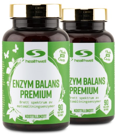 Miniatyrbild Healthwell Enzym Balans Premium, 180 kaps