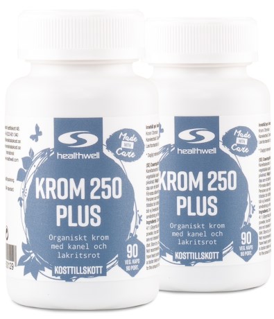 Miniatyrbild Healthwell Krom 250 Plus, 180 kaps