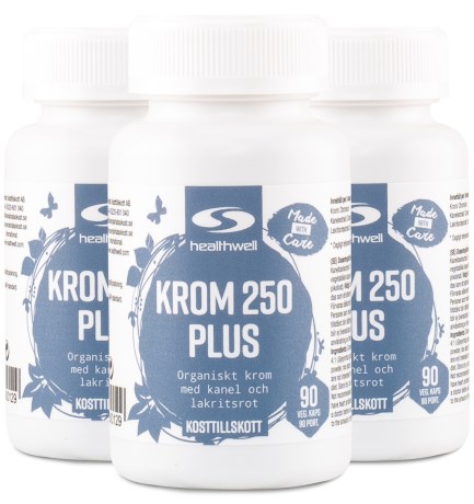 Miniatyrbild Healthwell Krom 250 Plus, 270 kaps