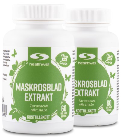 Miniatyrbild Healthwell Maskrosblad Extrakt, 120 kaps