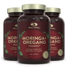 Miniatyrbild Healthwell Moringa+Oregano Puraktiv, 180 kaps