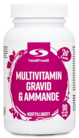 Miniatyrbild Healthwell Multivitamin Gravid & Ammande, 90 kaps