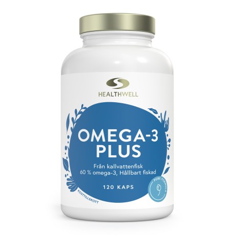 Miniatyrbild Healthwell Omega-3 Plus, 120 kaps