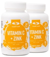 Miniatyrbild Healthwell Vitamin C + Zink, 120 kaps