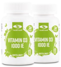 Miniatyrbild Healthwell Vitamin D3 1000 IE, 240 kaps